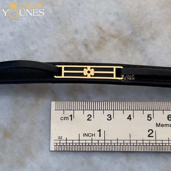 دستبند طلا زنانه چرم گل L550